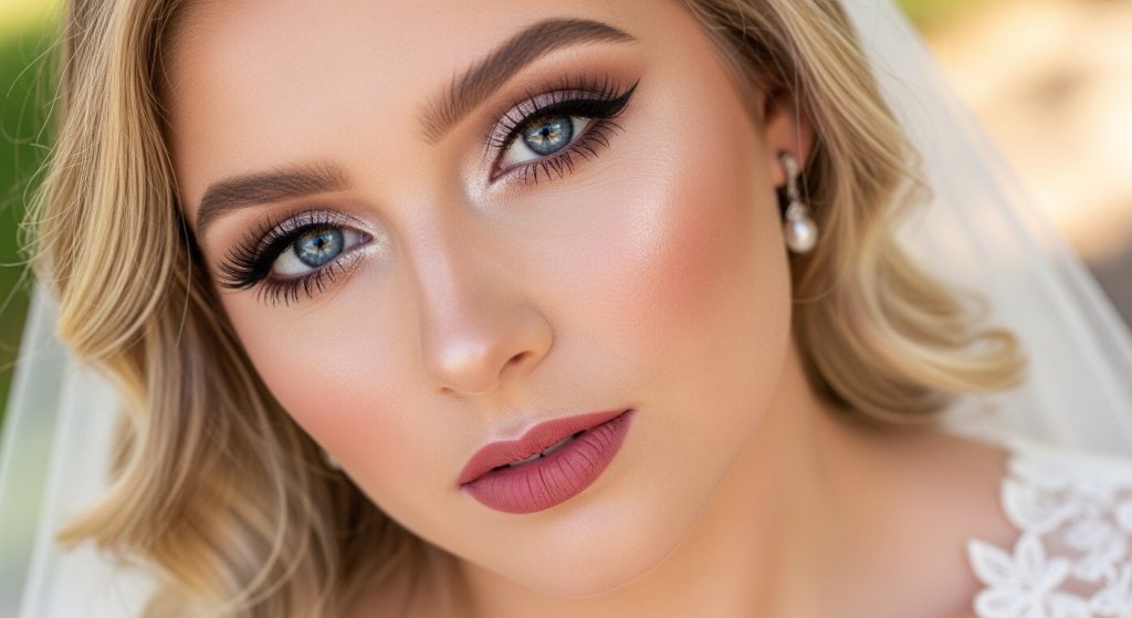 Wedding Makeup for Blue Eyes and Blonde Hair