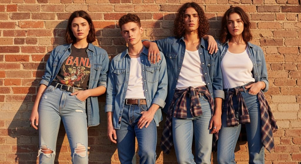 American Style Jeans and Tops