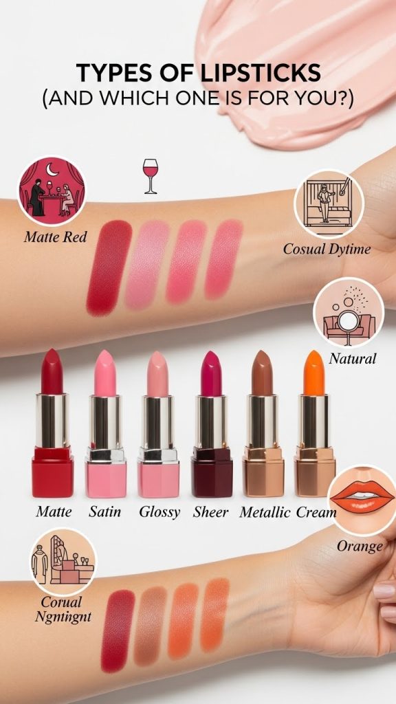 Types of Lipsticks (And Which One is for You)