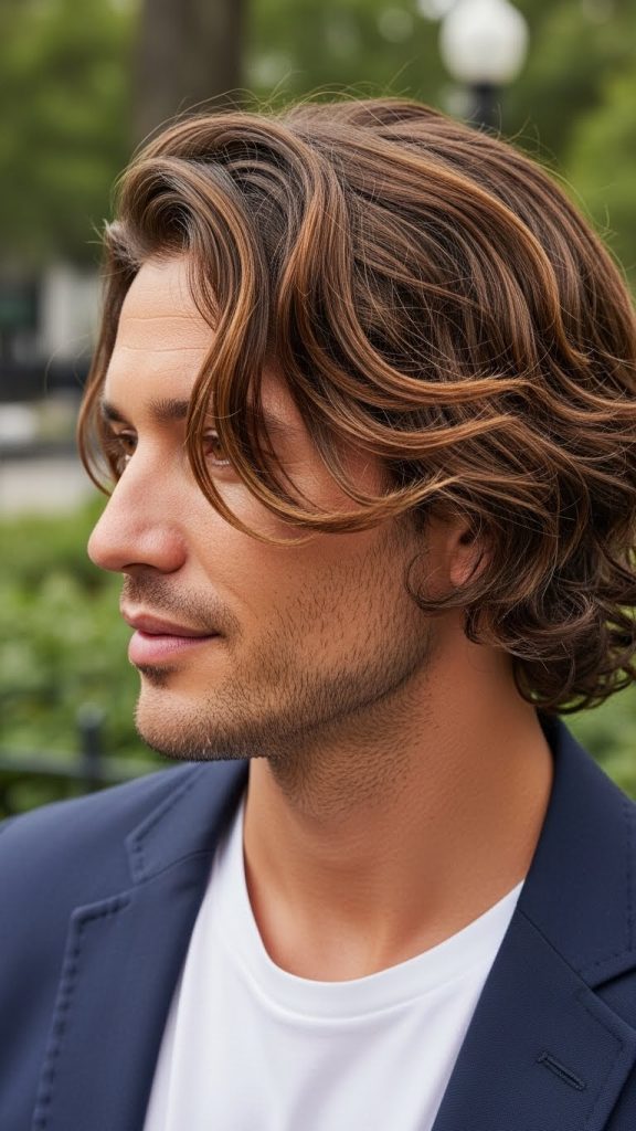 Medium-Length Wavy Hairstyle