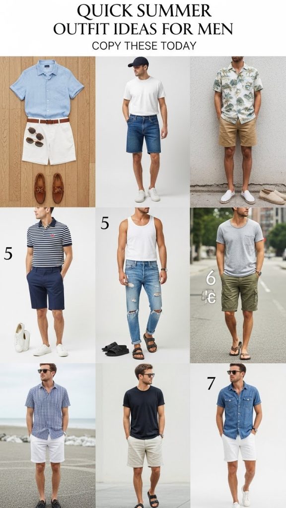 Quick Summer Outfit Ideas for Men (Copy These Today)