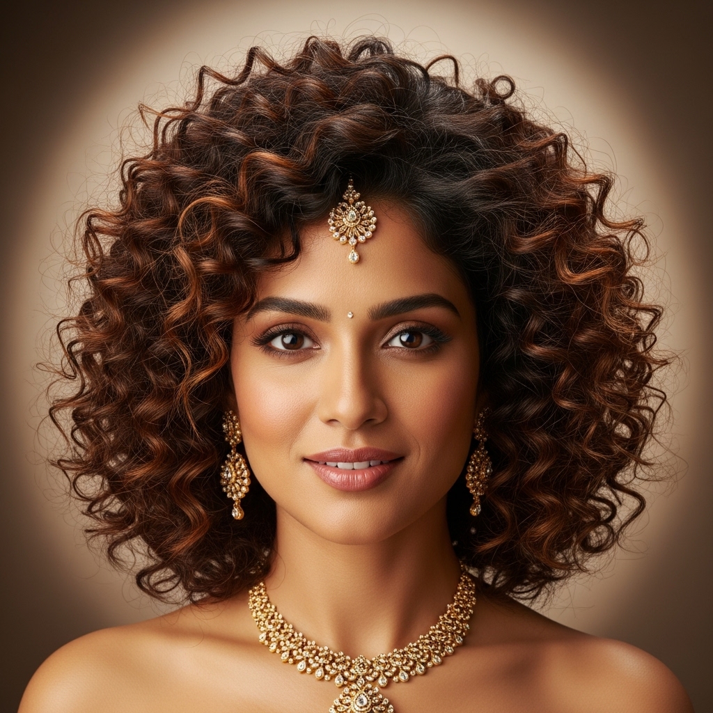 Shoulder-Length Curly Cut