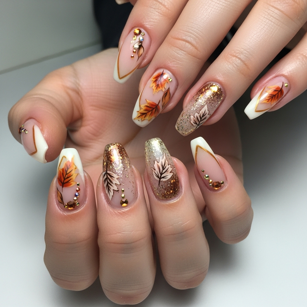 DIY Fall Nail vs Salon Nail