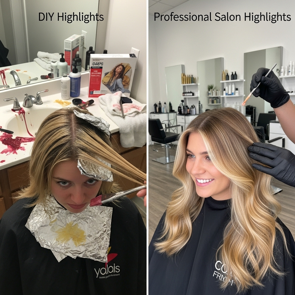 DIY Highlights vs Professional Salon