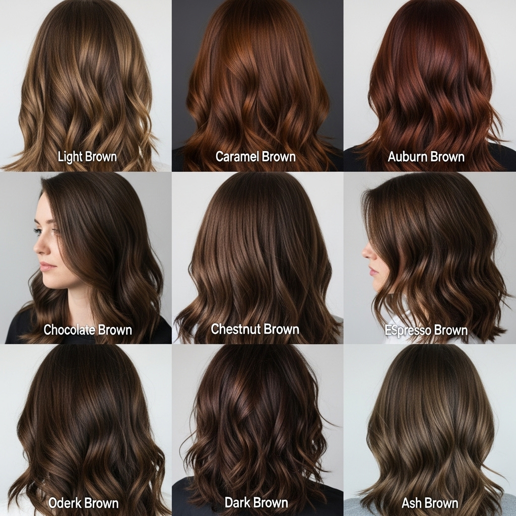 Popular Shades of Brown Hair