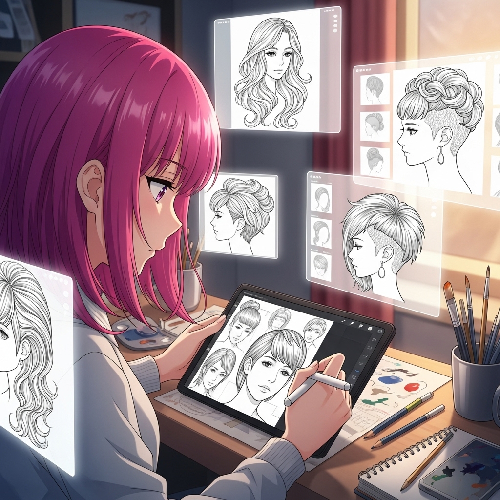 Practicing Hair Drawing the Smart Way