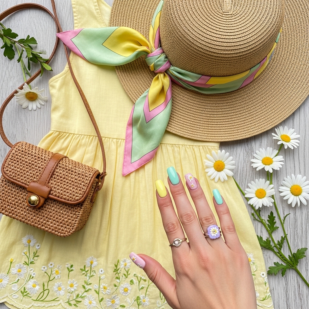  Spring Nails and Outfit Matching