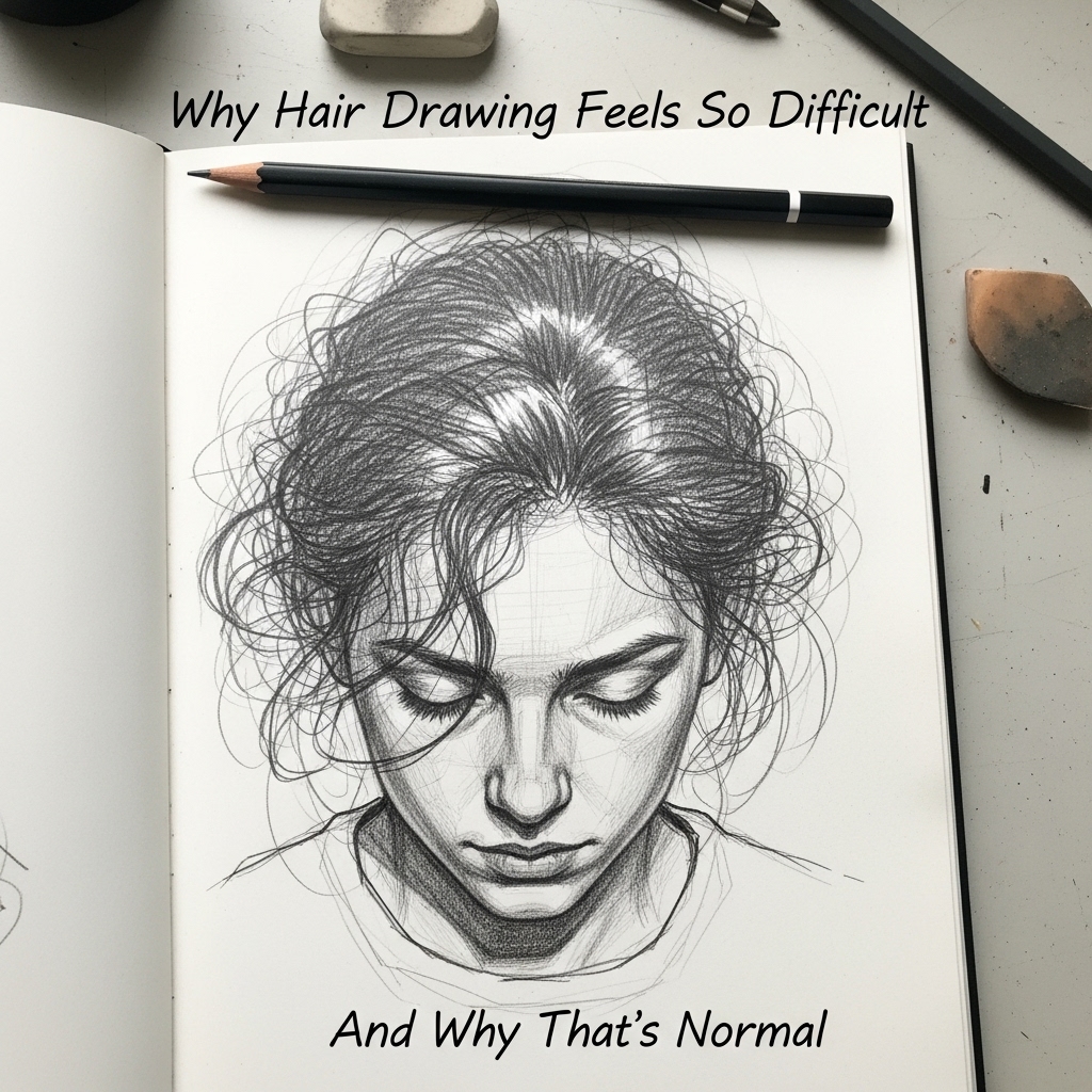 Why Hair Drawing Feels So Difficult (And Why That’s Normal)