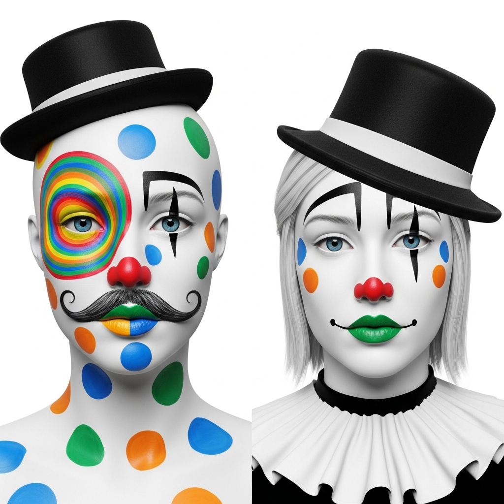 Creative Clown Makeup Ideas