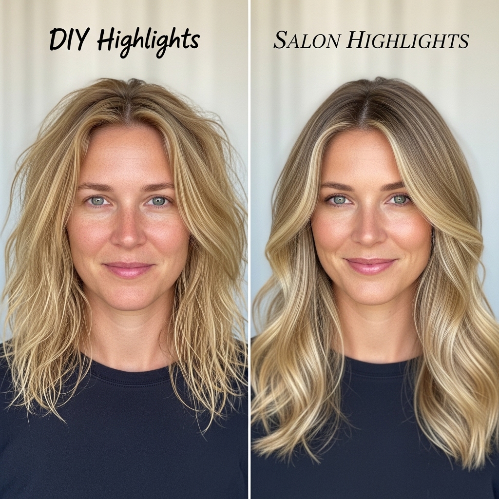 DIY Highlights vs Salon Highlights