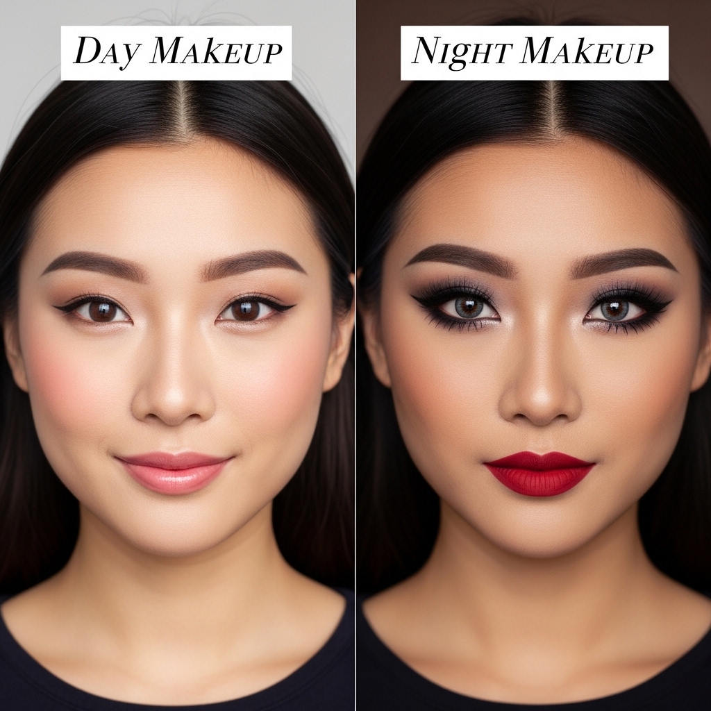 Day Makeup vs Night Makeup