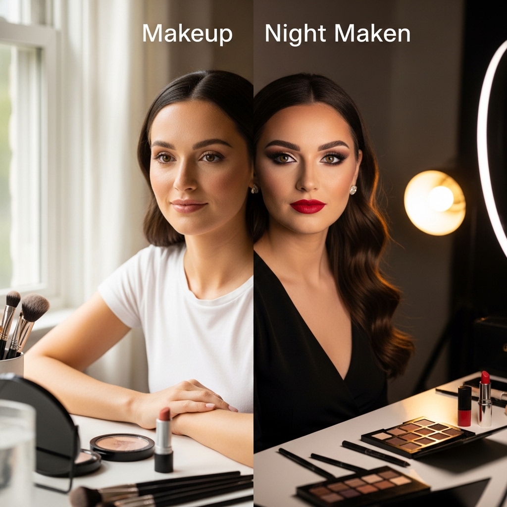 Day vs Night Makeup Routine