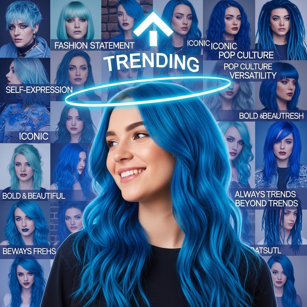 Why Blue Hair Is Always Trending