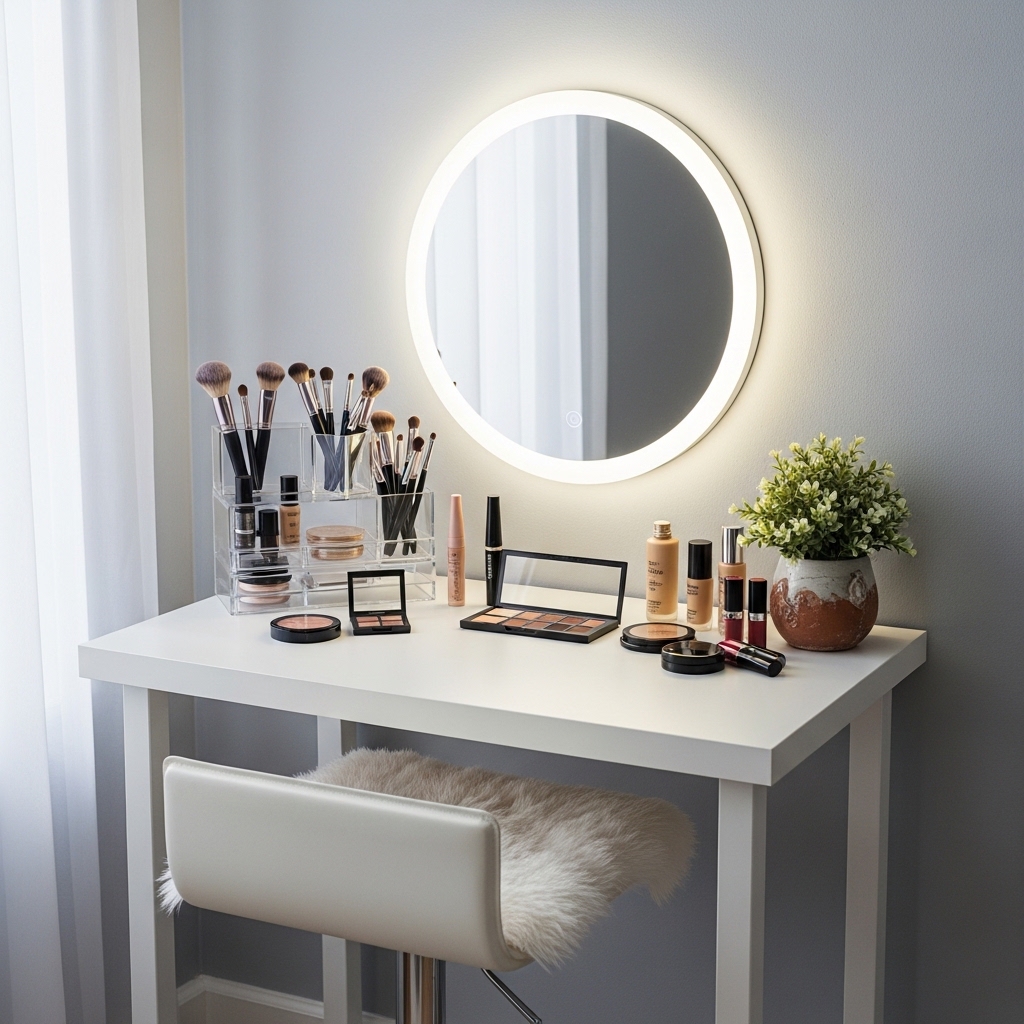 Budget-Friendly Makeup Vanity Setup