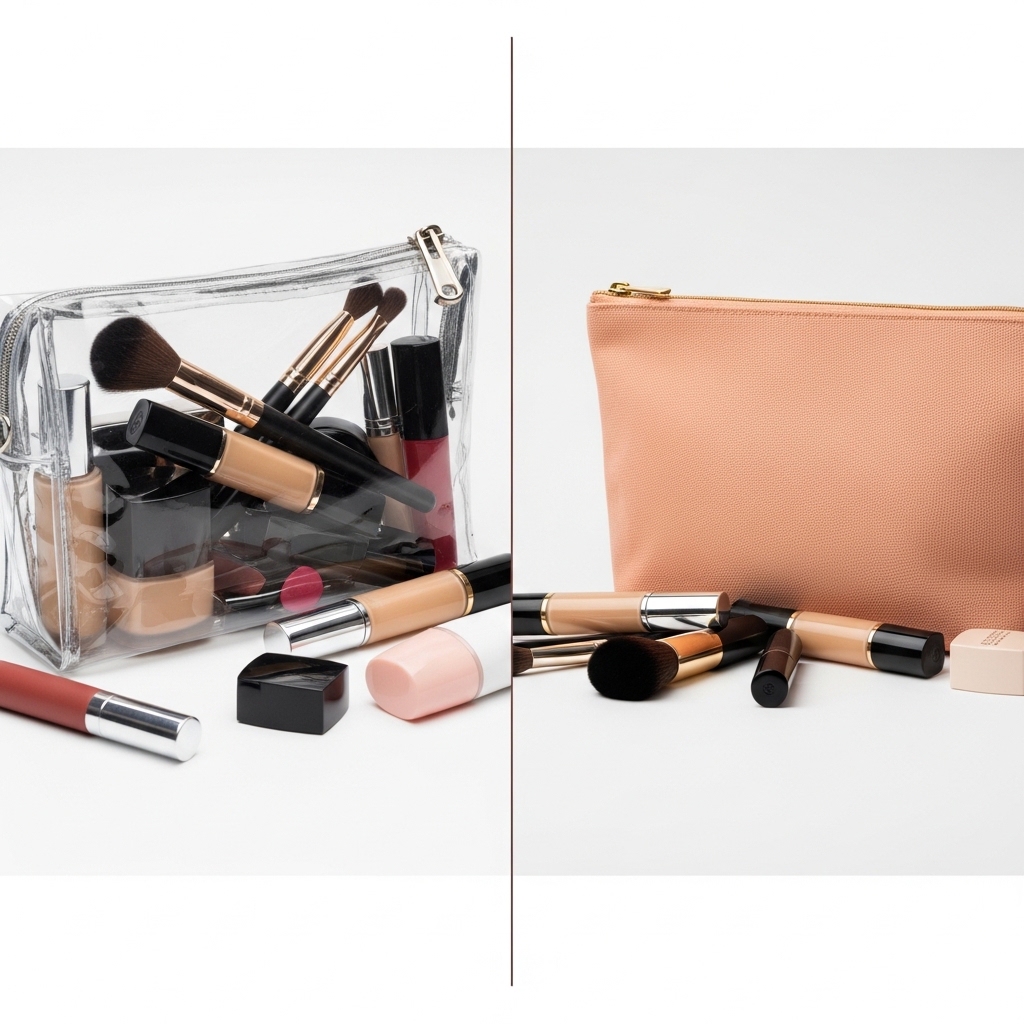 Clear vs Opaque Makeup Bags
