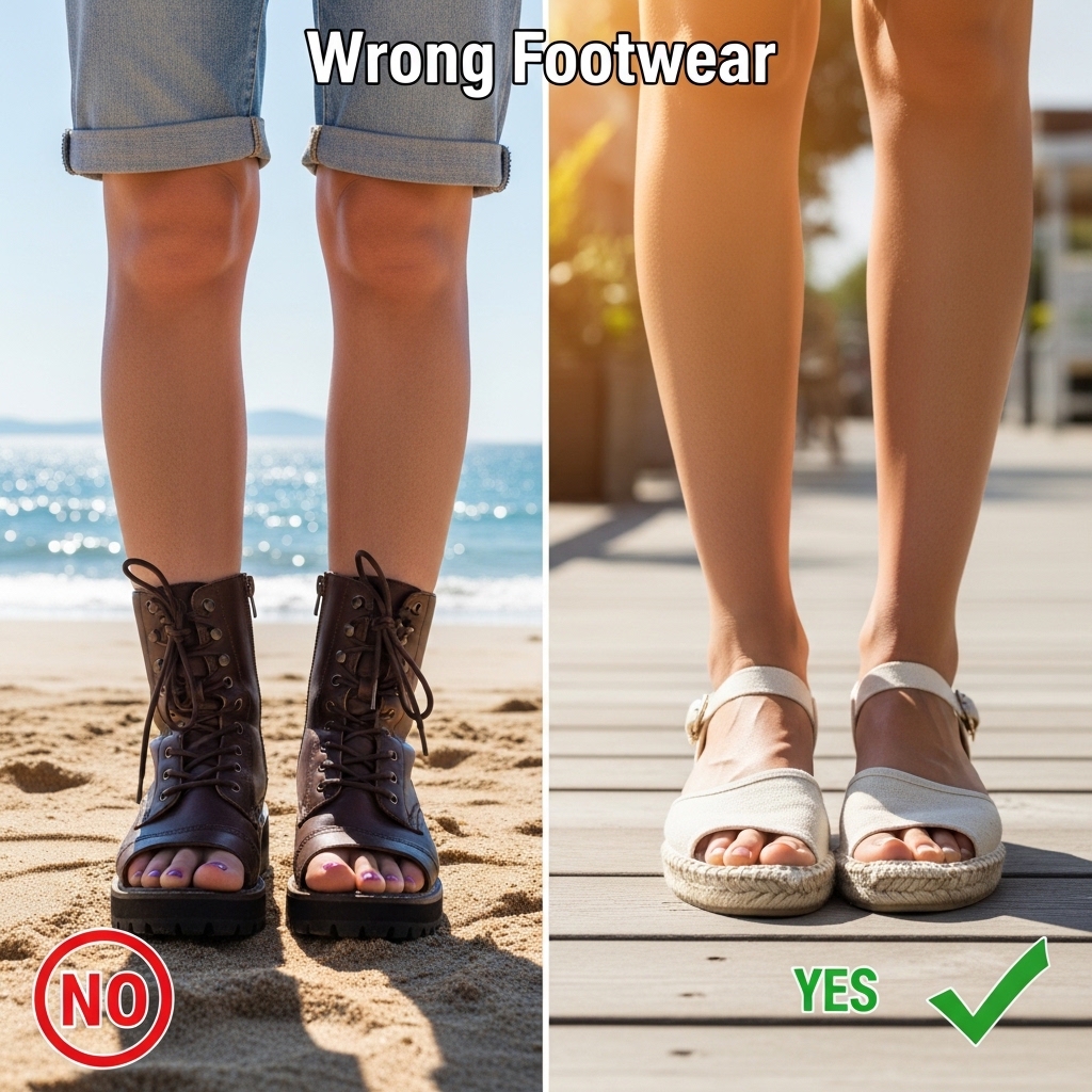 Common Summer Style Mistakes    Wrong Footwear
