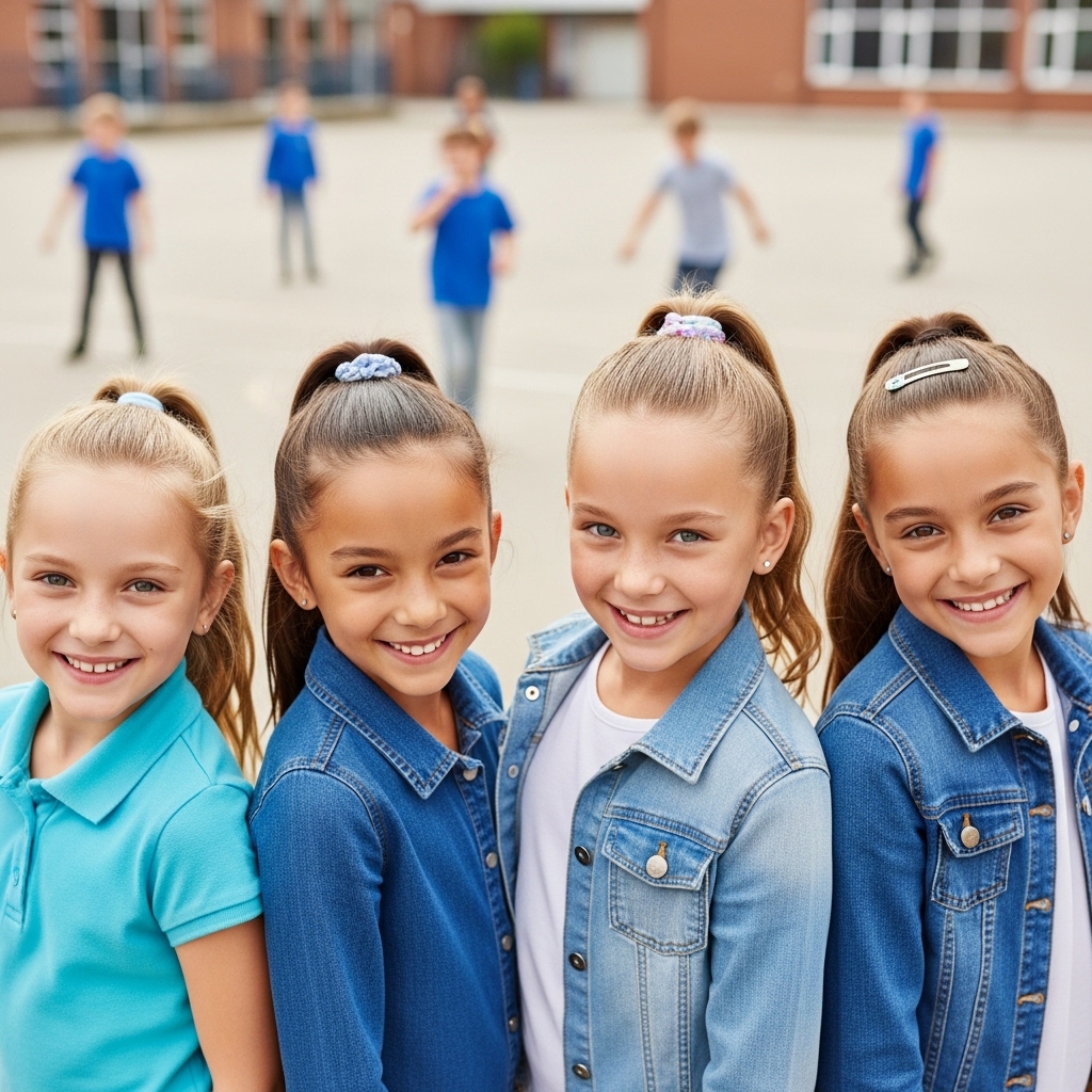 Easy Everyday Hairstyles for School Kids Classic Ponytail