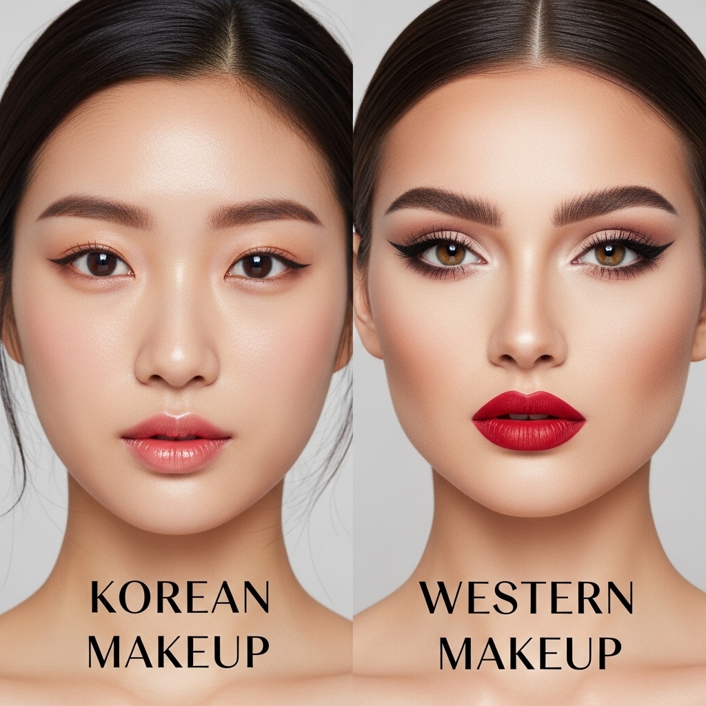 Korean Makeup vs Western Makeup