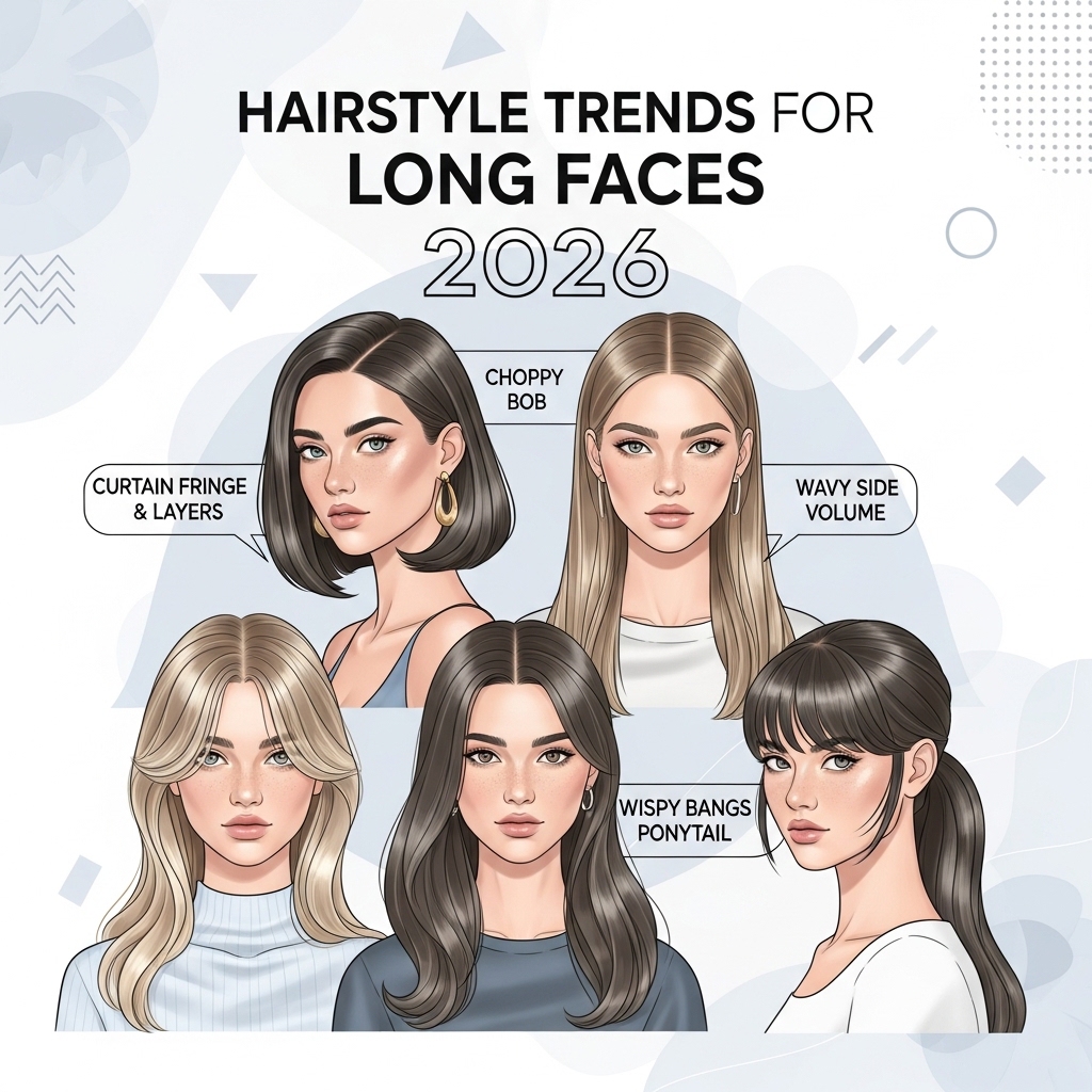 2026 Hairstyle Trends for Long Faces