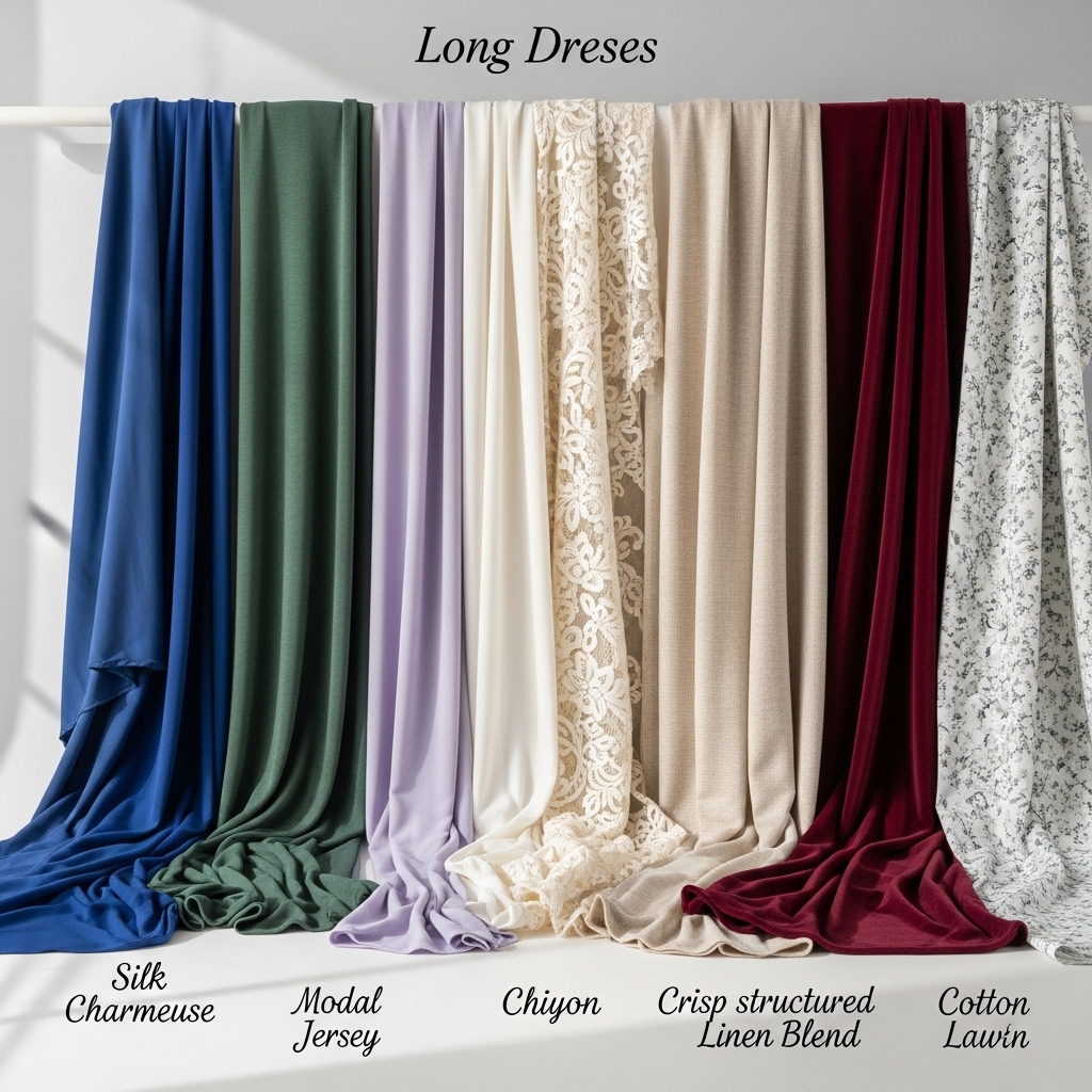 Best Fabrics for Long Dresses