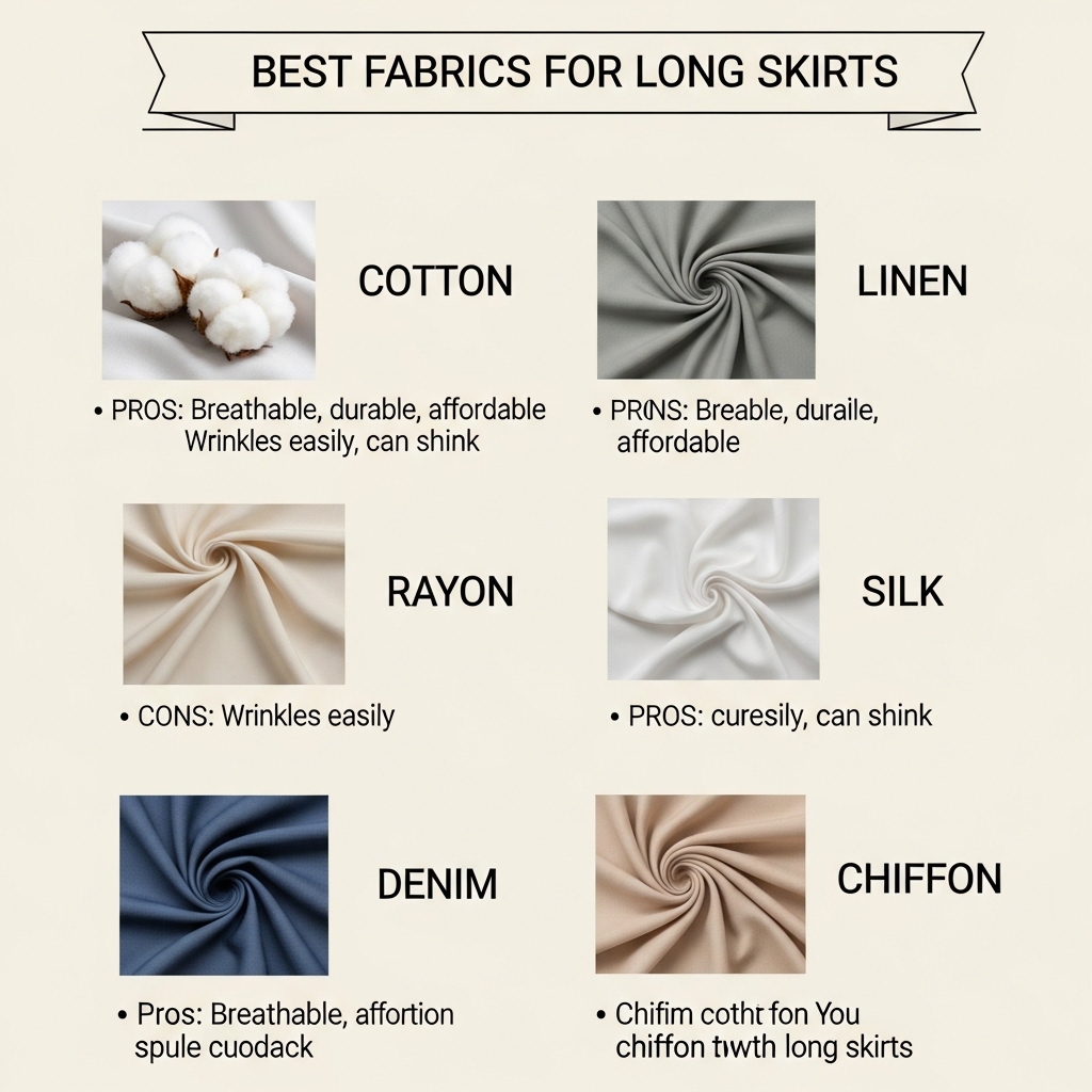 Best Fabrics for Long Skirts