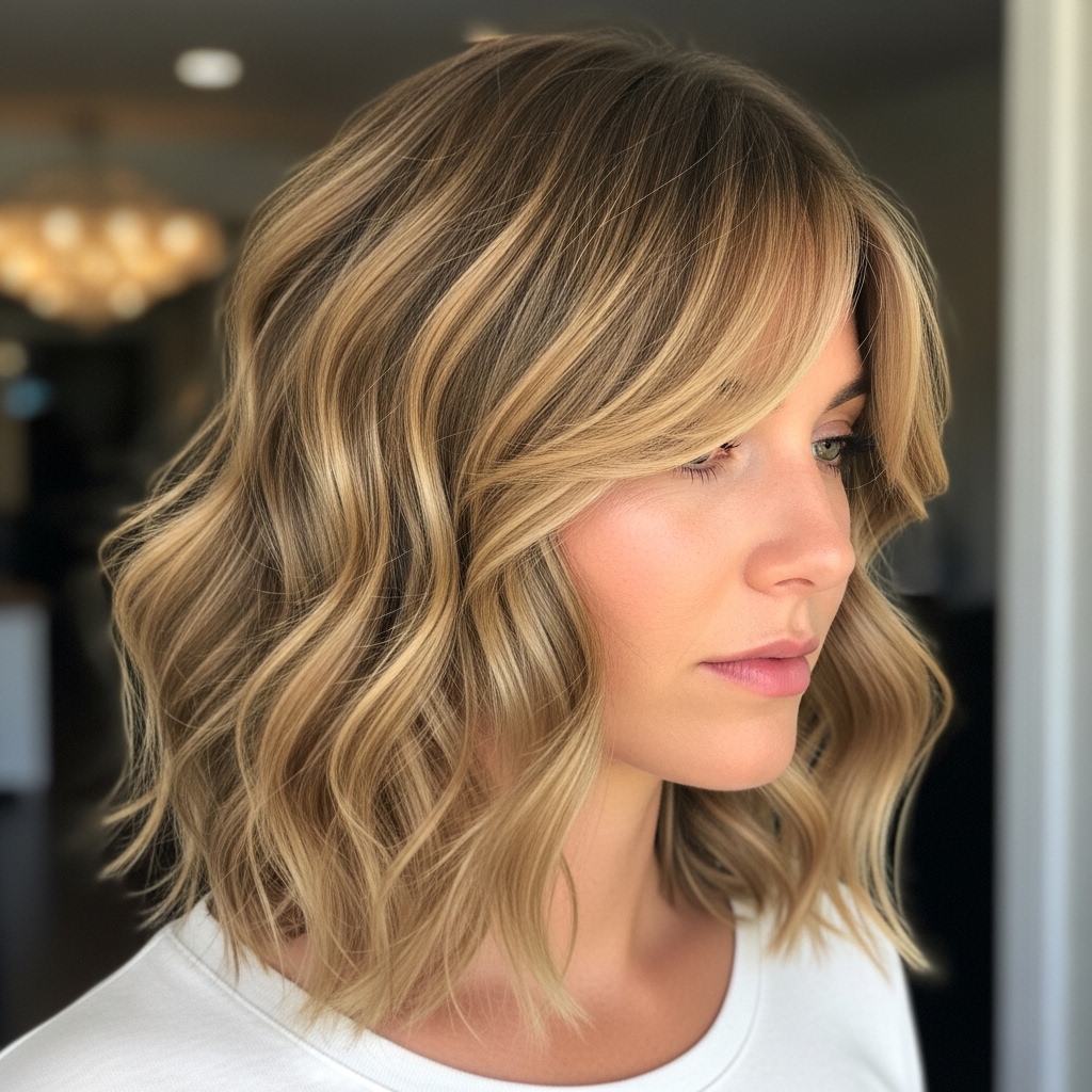 Best Haircuts for Round Face Lob (Long Bob)