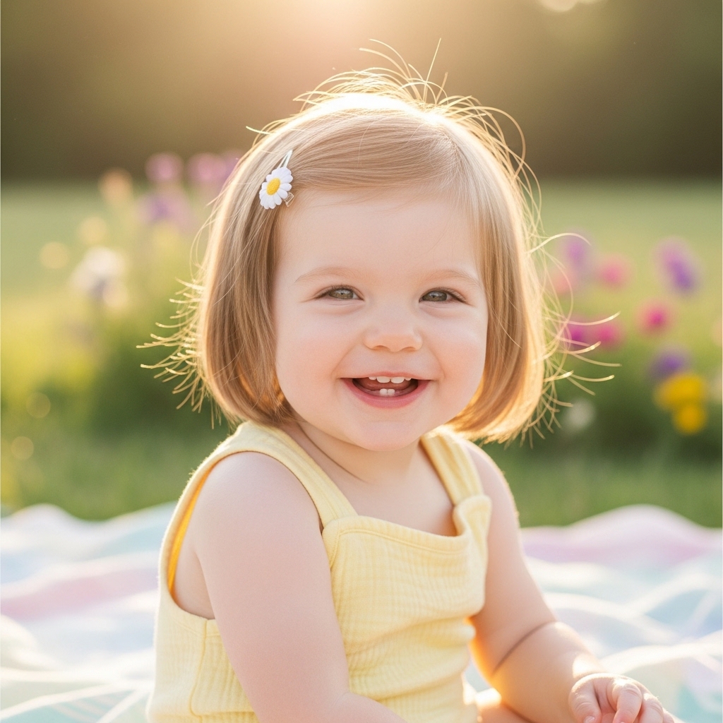 Best Summer Haircuts for Baby Girl      Short Bob Cut