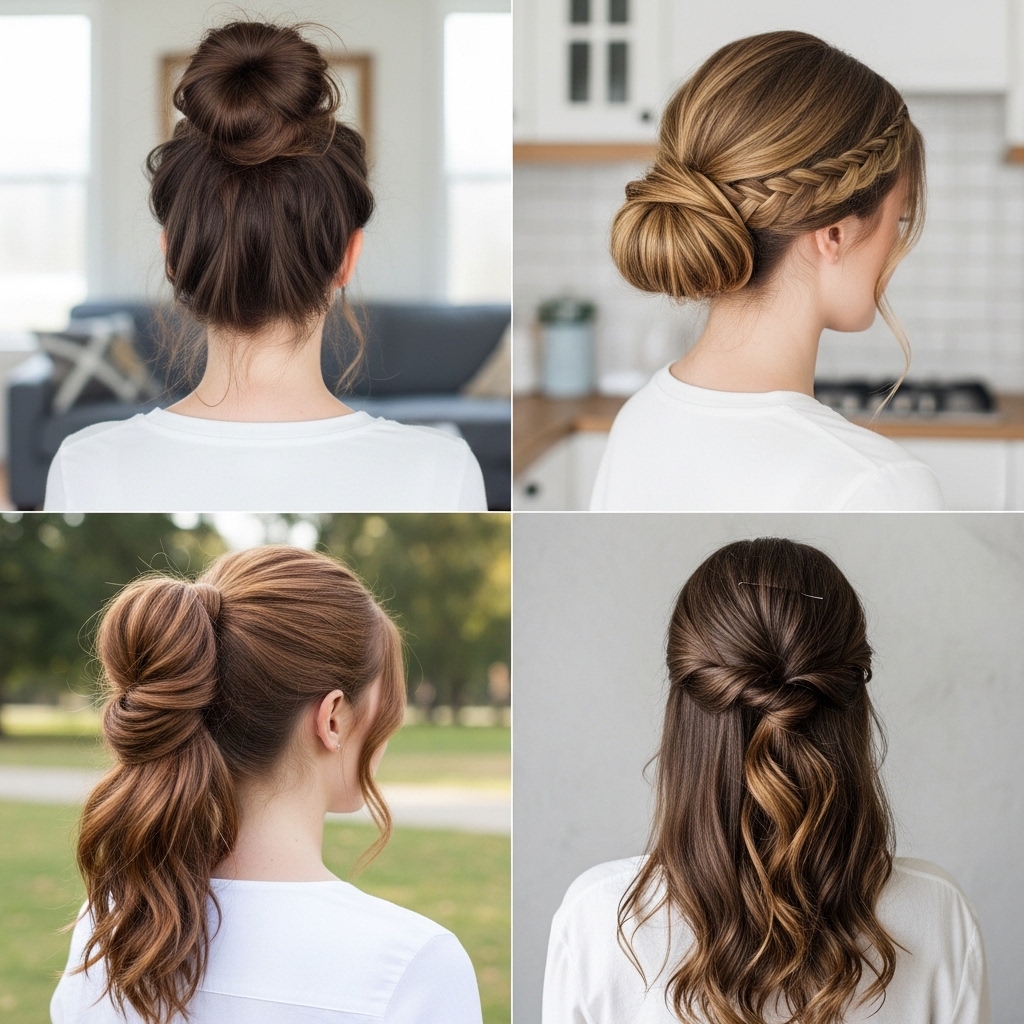 Casual and Everyday Long Hair Updos