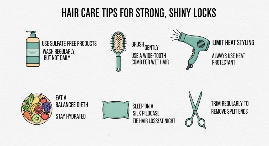 Hair Care Tips for Strong, Shiny Locks