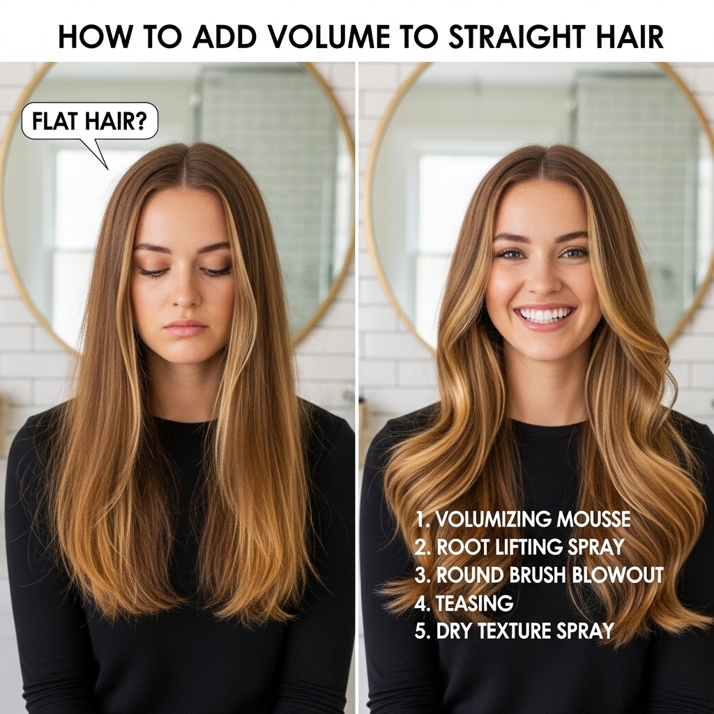 How to Add Volume to Straight Hair