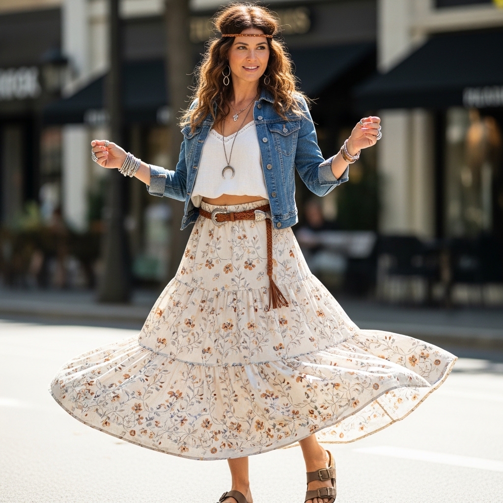 How to Style a Long Skirt