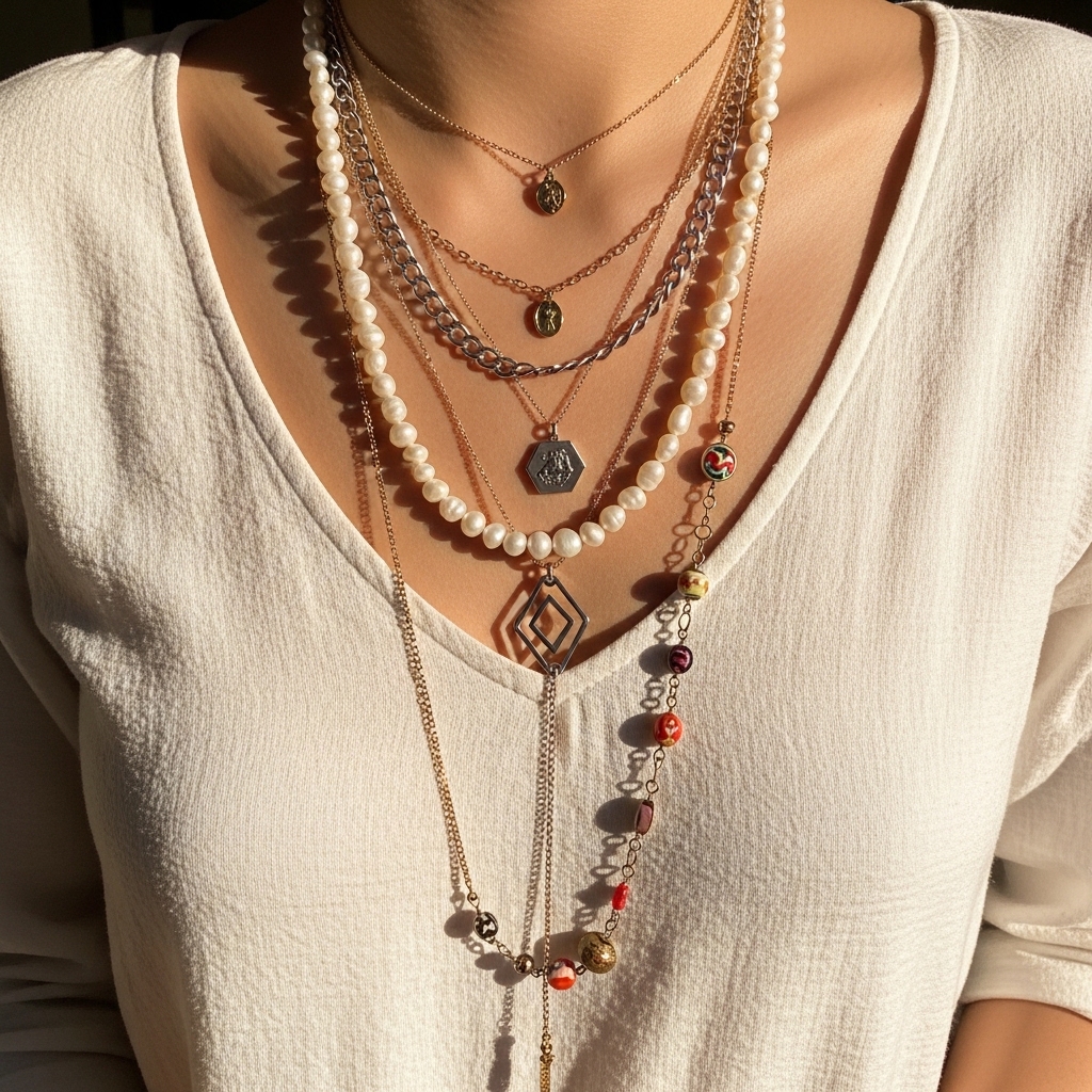 Layering Long Necklaces