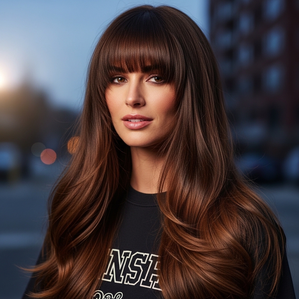 Long Hair with Bangs