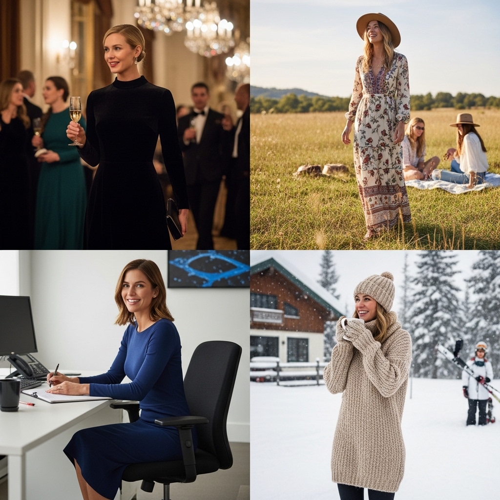 Long Sleeve Dresses for Different Occasions