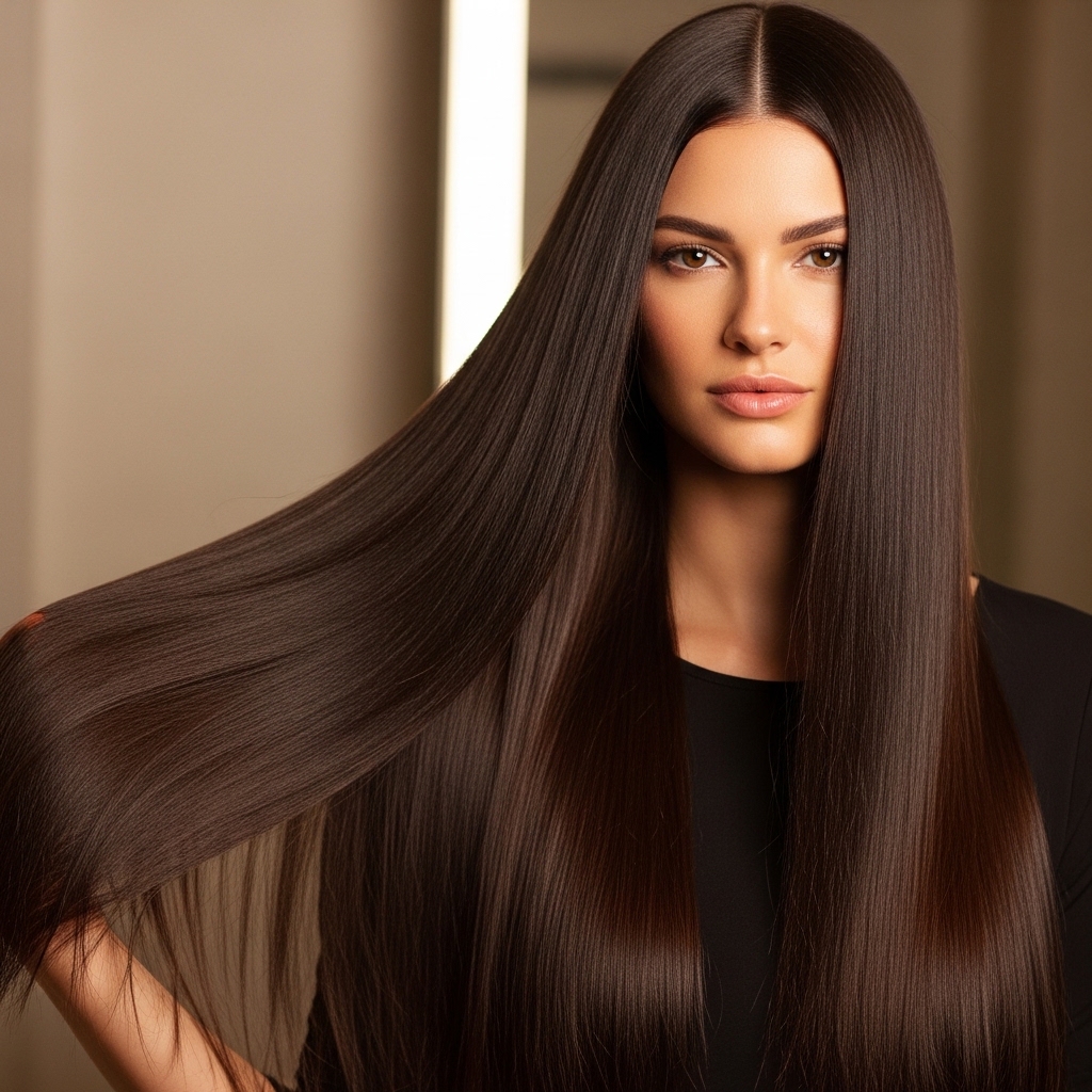 Sleek and Straight Long Hair