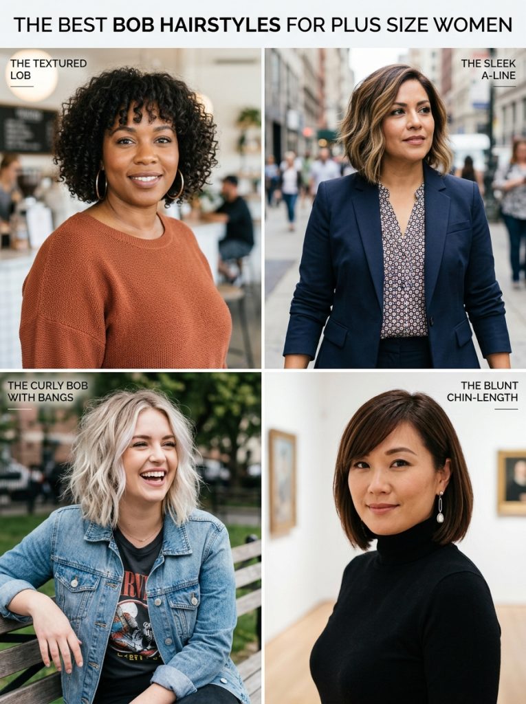 The Golden Rules for Bob Hairstyles on Plus Size Women