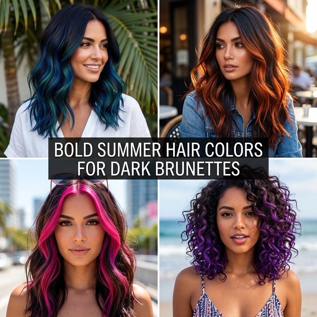 Bold Summer Hair Colors for Dark Brunettes