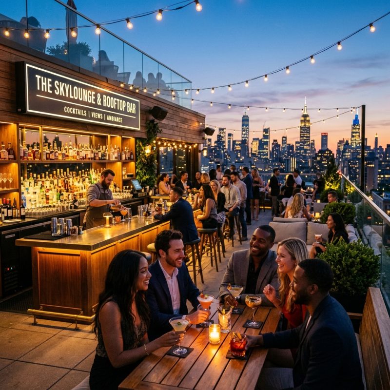 Cocktail Bars and Rooftop Venues