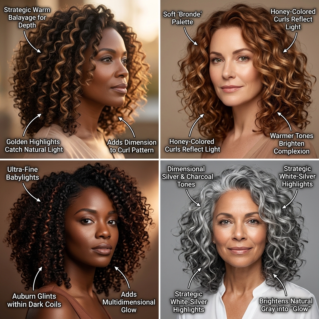 Hair Color Ideas That Make Curly Hair Glow After 40