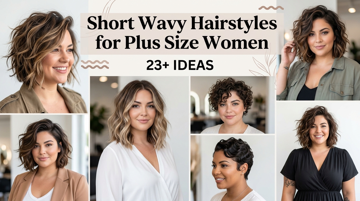 Short Wavy Hairstyles for Plus Size Women
