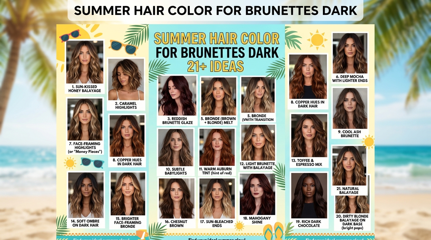 Summer Hair Color for Brunettes Dark