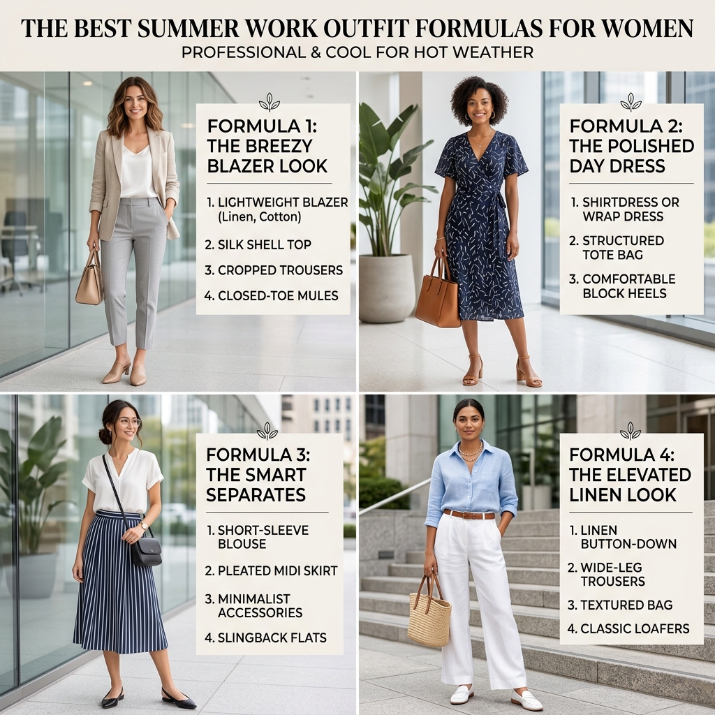 The Best Summer Work Outfit Formulas for Women