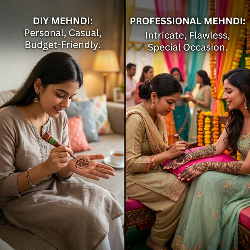 DIY vs. Professional Mehndi: Which Should You Choose?